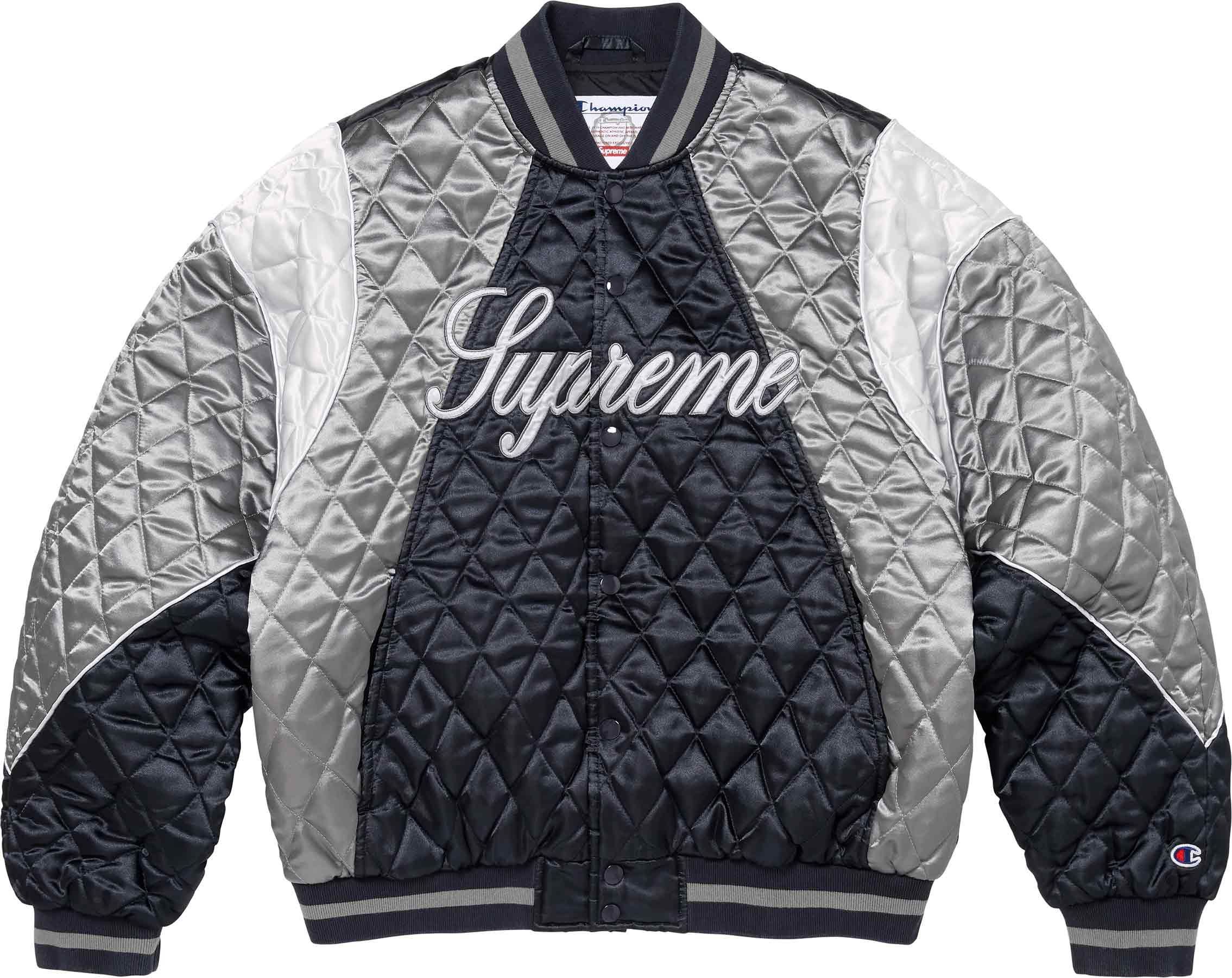 Supreme®/Champion® Quilted Satin Varsity Jacket view 2